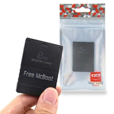 Image of SuperSmashMedia® Free McBoot FMCB 1.966 PS2 Memory Card 8MB (For Sony PlayStation 2 &amp; Slim) [Black]