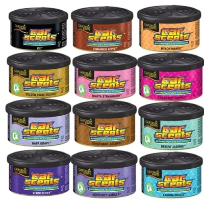 Image of California Scents Car &amp; Home Air Freshener Can Tin 4 Pack of Randomly Picked Luck Dip Listing