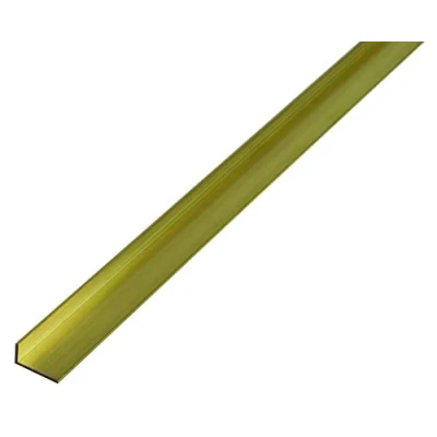 Image of GAH Alberts 471538 Brass Angle Trim with Unequal Sides 1000 x 20 10 1.5 mm