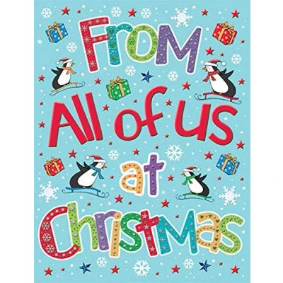 Image of Regal Publishing Christmas Card From All Of Us 8 x 6 inches