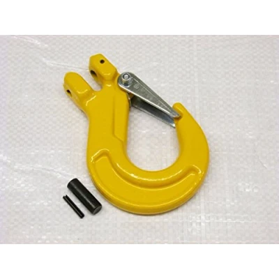 Image of Lifting Clevis Sling Hook with Latch 13MM (Grade 80 5.3 Ton Chain Component 5.3T)