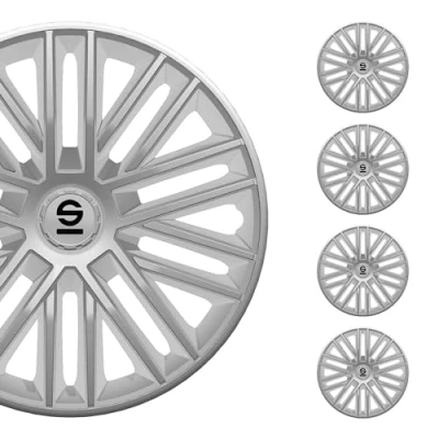 Image of Sparco Wheel Covers Bergamo 15 inch Silver Set of 4 pieces