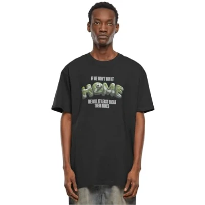 Image of Mister Tee Men&#039;s Upscale T Shirt Home Heavy Oversize Tee, 100% Cotton, Black, XS
