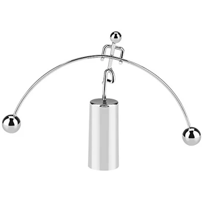 Image of Balance Balls Toy, Mini Newton&#039;s Cradle Ball Ironman Pendulum Lifting Physics Classic Science Fun Office Desk Toy