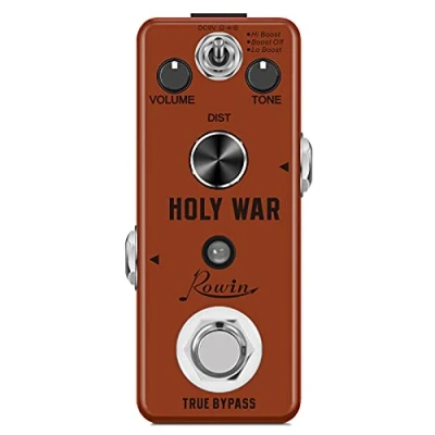 Image of Rowin Distortion Guitar Effects Pedal Heavy Metal 3 Modes Effect Pedals for Electronic Bass Classic Holy War Sound Mini Size