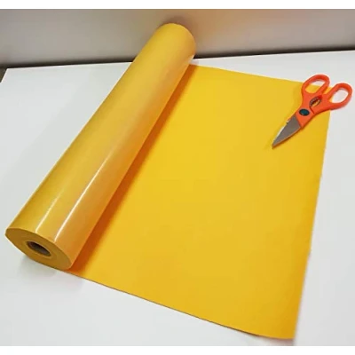 Image of One Metre x 450mm Wide roll of Yellow Sticky Back SELF Adhesive Felt Baize
