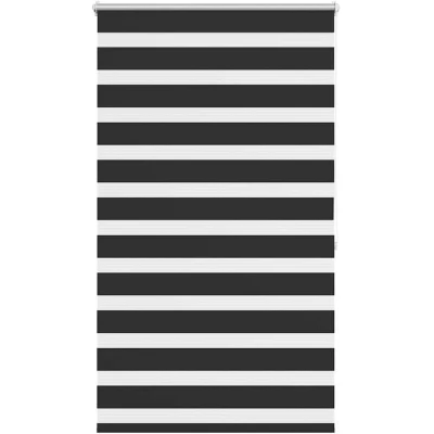Image of vidaXL Zebra Blind 100 x 175 cm Black
