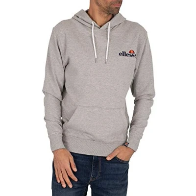 Image of ellesse Men&#039;s Primero Oh Hoodie Sweatshirt, Grey Marl, S UK
