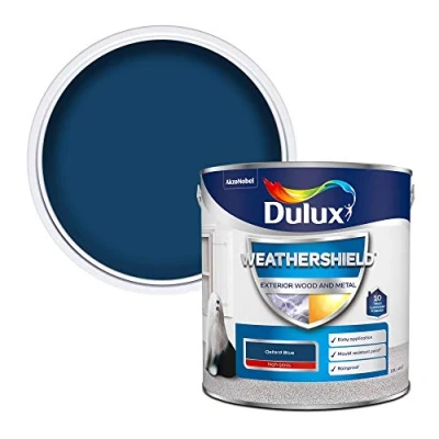 Image of Dulux Weather Shield Exterior High Gloss Paint, 2.5 L Oxford Blue
