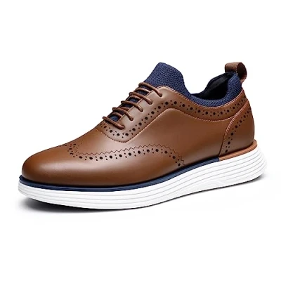 Image of Bruno Marc Men&#039;s Dress Shoes Casual Oxfords Walking Sneakers for Men,Size 12,Brown,SBOX2326M E