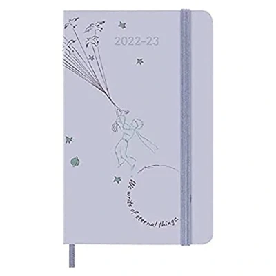 Image of Moleskine Weekly Planner 18 Months 2022 2023, Limited Edition &quot;Le Petit Prince,&quot; With Hard Cover And Elastic Closure, Size Pocket, 9 x 14 cm, Color Fly