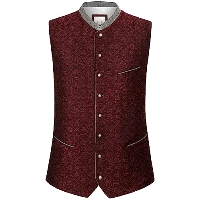 Image of Stockerpoint Men&#039;s Lorenzo Traditional Waistcoat, Bordeaux, 44