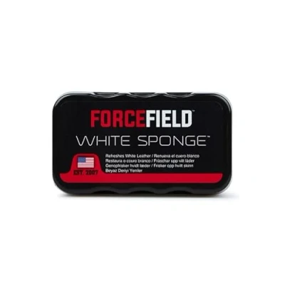 Image of Forcefield White Sponge Cleaner for Shoes Cleans and Shines Leather &amp; Vinyl, Removes Dirt, Enhances Shine, Quick Dry Formula, Easy to Use
