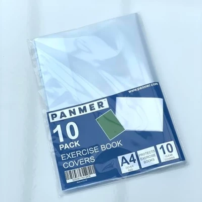 Image of Panmer A4 Clear Exercise Book Covers Slip on Jackets (10)