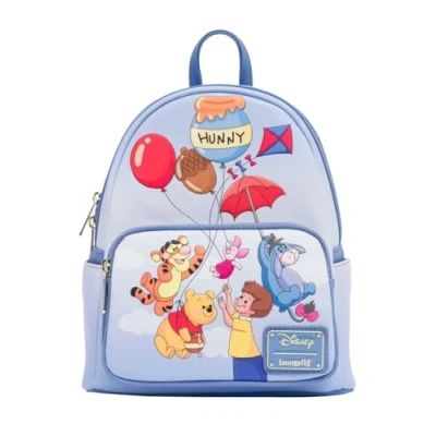Image of Loungefly Backpacks Disney Winnie The Pooh and Friends Balloons Mini Backpack Blue