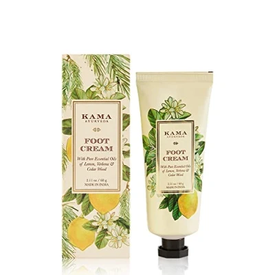 Image of Kama Ayurveda Foot Cream with Pure Essential Oils of Lemon, Verbena and Cedar Wood, 60g