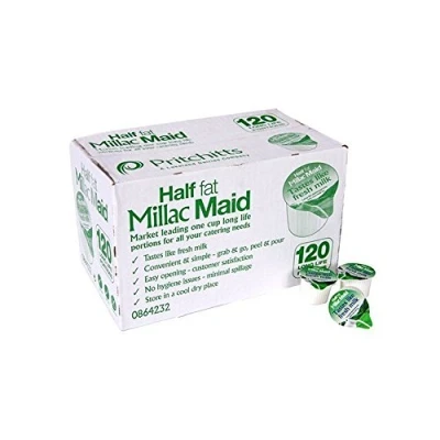 Image of Millac Maid Semi Skimmed Milk Pots Pack of 120