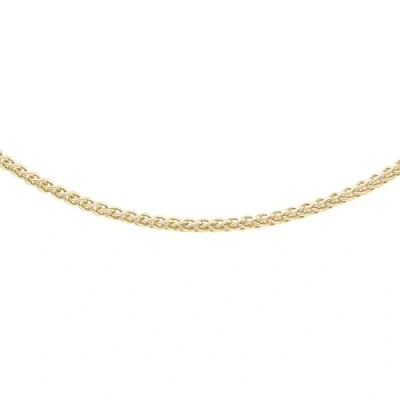 Image of Carissima Gold Women&#039;s 9 ct Yellow 1.2 mm Spiga Chain Necklace of Length 56 cm/22 Inch