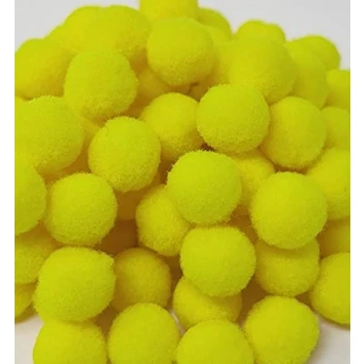 Image of Pack of 100 Mini 10mm Arts &amp; Craft Poms [Yellow]