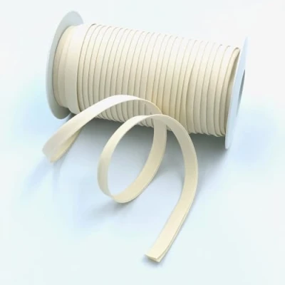 Image of Craft Cult 9mm Plain Double Fold Bias Binding Tape 25 Metre Roll (61 Cream)