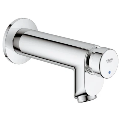 Image of GROHE Euroeco Cosmopolitan T Self Closing Pillar Tap 1/2&quot; Chrome 36266000