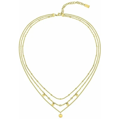 Image of BOSS Jewelry Women&#039;s IRIS Collection Chain Necklace Yellow gold 1580334
