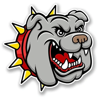 Image of 2 x Bulldog Dog Sticker Car Bike Laptop Bull Animal Angry British #4257 (10cm 10cm)