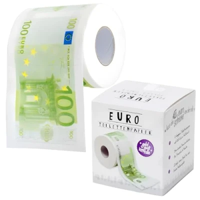 Image of Toilet Paper Gift Wrapped Joke Article (Euro)