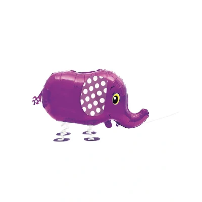 Image of Unique 53653 Pretty Standing Foil Balloon Walking Pet Elephant Design, Multi , Large