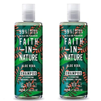 Image of (2 Pack) Faith in Nature Aloe Vera Shampoo 400ml 2 PACK BUNDLE