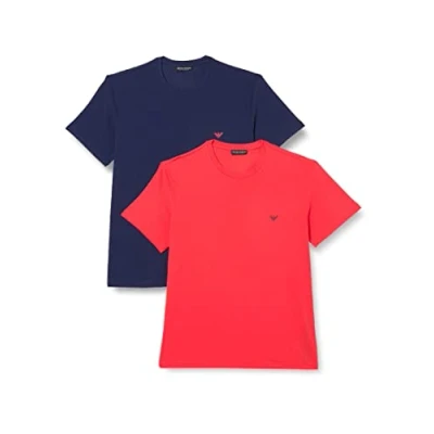 Image of Emporio Armani Underwear Men&#039;s 2 Pack T Shirt Endurance, Eclipse/Bitter, S