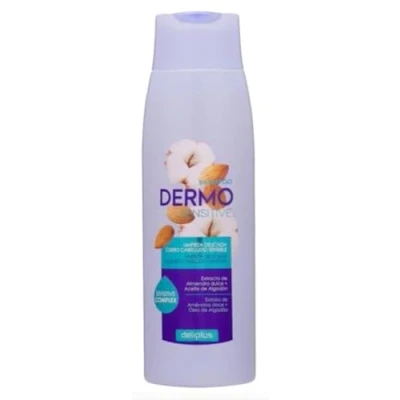 Image of Dermo Sensitive Shampoo 400 ml. scalp with Sweet Almond Extract and Cotton Oil. Deliplus
