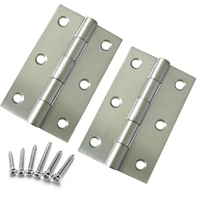 Image of 10x Pairs of Stainless Steel Satin Chrome Butt Hinges