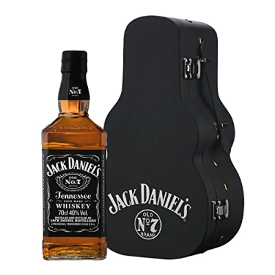 Image of Jack Daniel&#039;s Tennessee Whiskey Guitar Case Gift Set, 70 cl