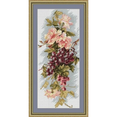 Image of Luca S Grapes Counted Cross Stitch Kit