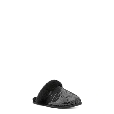 Image of UGG Women&#039;s W Scuffette II Mirror Ball Slipper, Black, 3 UK