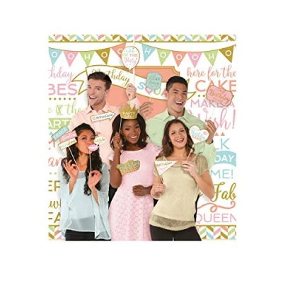 Image of (PKT) 15 Piece Confetti Fun Wall Decoration Kit with Props