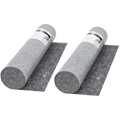 Image of vidaXL Non slip Painter Fleece 2 pcs 50 m 280 g/m² Grey