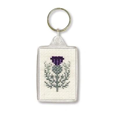 Image of Scottish Thistle Keyring Cross Stitch Kit By Textile Heritage