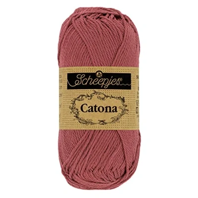 Image of Scheepjes Catona 396 Rose Wine Yarn 1x10g