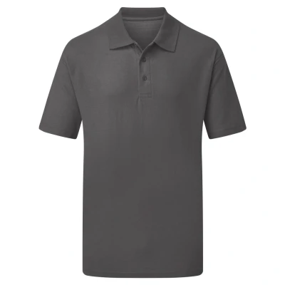 Image of Ultimate Clothing Company Mens Short Sleeve Polo Shirts, Charcoal, Medium. UCC003