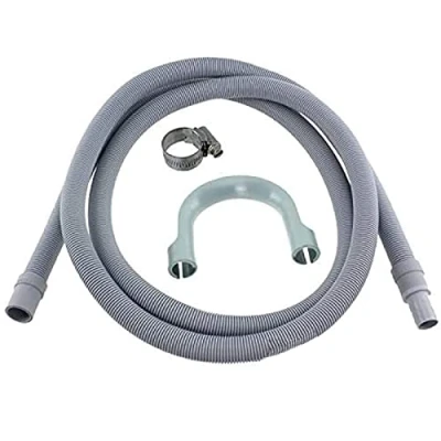 Image of SPARES2GO Universal Washing Machine Drain Hose Extension Pipe (2.5M, 19mm / 22mm)