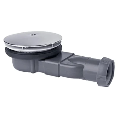Image of Wirquin 30718661 Slim D40 Shower Waste with Siphon, Chrome