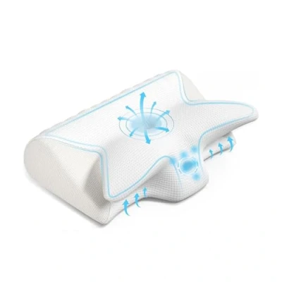 Image of Cervical Neck Pillow For Pain Relief,Adjustable Ergonomic Memory Foam And Shoulder Pain,Orthopedic Contour Support Pillows Side Back &amp; Stomach Sleepers