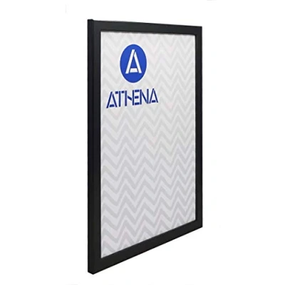 Image of Athena Thin Satin Black Picture Frame (A3 Size, 29.7 x 42 cm) Portrait or Landscape Photo with Clear Styrene Sheet &amp; Wall Mounted Hook for Photos, Pictures, Posters, Decor, Certificate