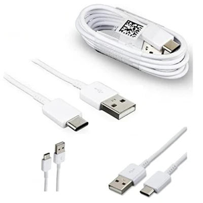 Image of Genuine Samsung Original Fast Charging USB A to C type Charge and Sync Cable For Mobile Phones Tablets (WHITE c)