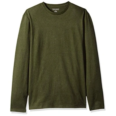 Image of Amazon Essentials Men&#039;s Slim Fit Long Sleeve T Shirt, Olive Heather, M