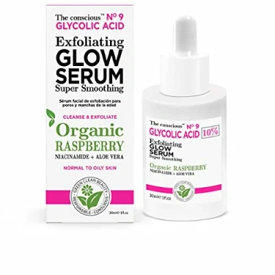 Image of GLYCOLIC ACID exfoliating glow serum organic raspberry 30 ml
