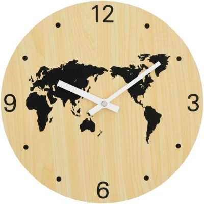 Image of vidaXL Wall Clock Yellow and Black Ø30 cm Engineered Wood