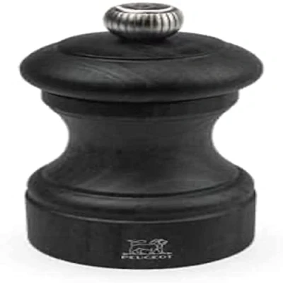 Image of Peugeot Bistro Manual Salt Mill Classic Adjustable Grinder Beechwood, Graphite, 10 cm